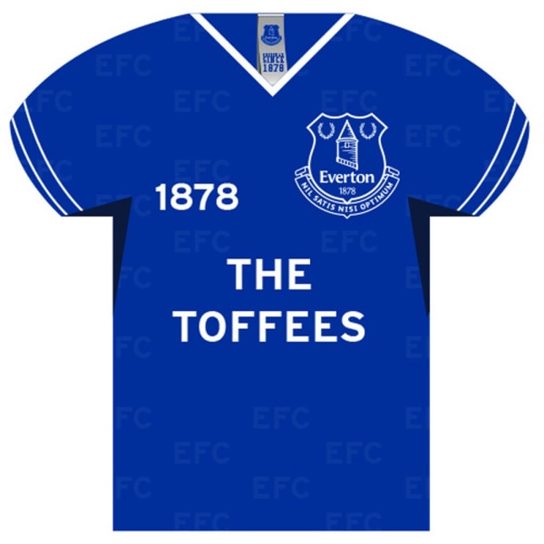 Everton FC tröja formad skylt One Size Blå Blue One Size