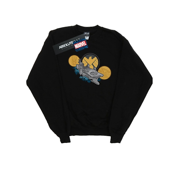 Marvel Girls S.H.I.E.L.D. Helicarrier Sweatshirt 5-6 år Svart Black 5-6 Years