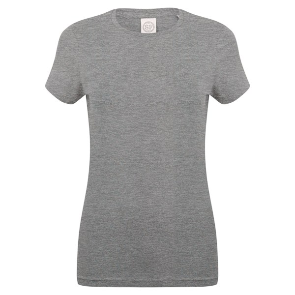 Skinni Fit Dam/Kvinnor Feel Good Stretch Kortärmad T-shirt Heather Grey L