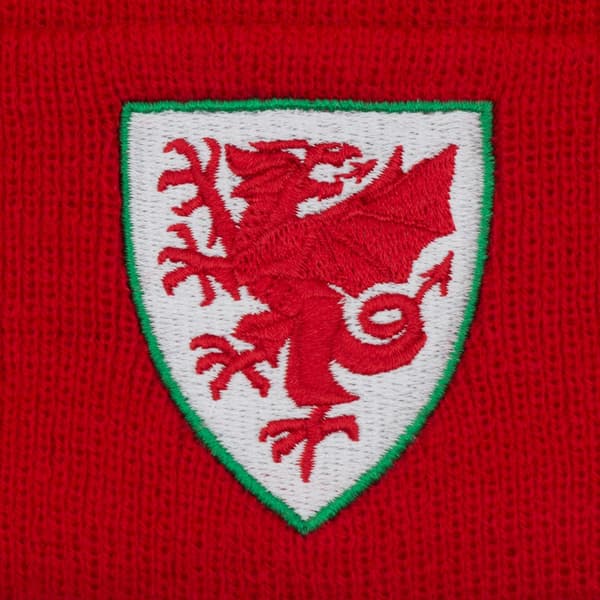 FA Wales Stickad Mössa En Storlek Röd Red One Size