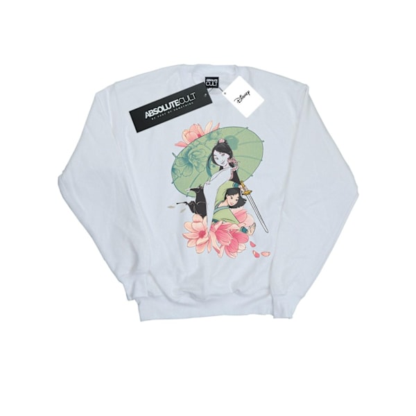 Disney Dam/Kvinnor Mulan Magnolia Collage Sweatshirt M Vit White M