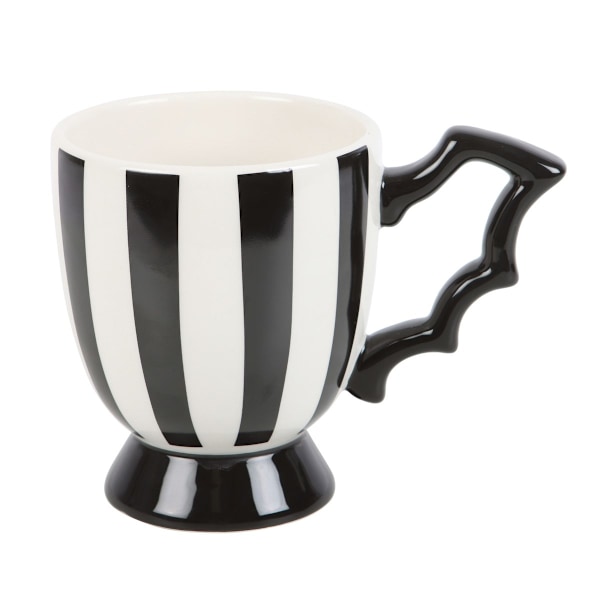 Something Different Randig Fladdermusvinge Tekopp One Size Svart/Vit Black/White One Size