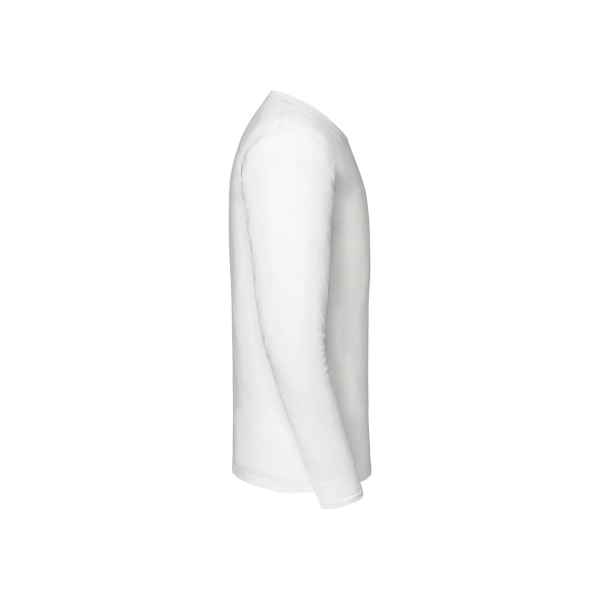 Fruit of the Loom Iconic Premium Plain Long-Sleeved T-Shirt för män White L