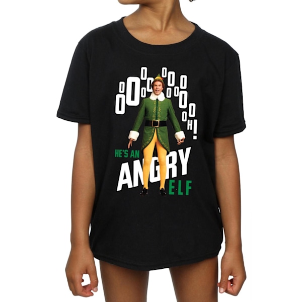 Elf Girls Angry Elf Bomull T-shirt 12-13 år Svart Black 12-13 Years