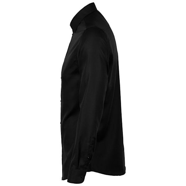 NEOBLU Herr Blaise Micro Twill Långärmad Skjorta XL Dee Deep Black XL