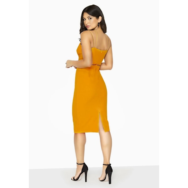 Girls On Film Dam/Damer Midas Touch Sweetheart Midi Klänning 1 Yellow 10 UK