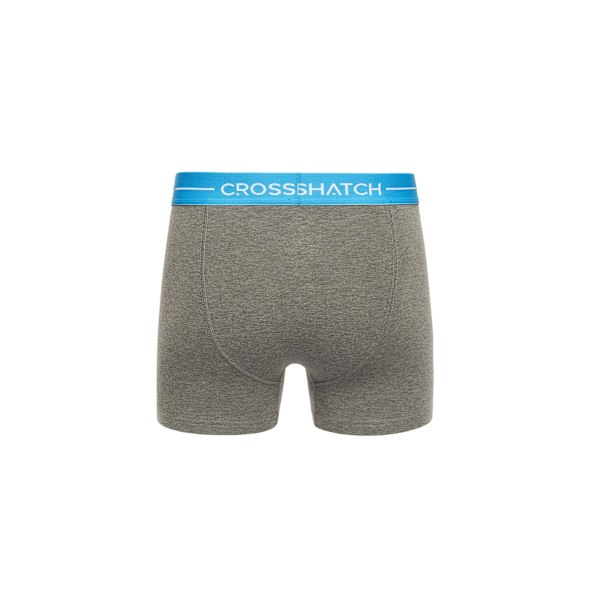 Crosshatch Herr Astral Boxer Shorts (12-pack) L Kolgrå Melering Charcoal Marl L