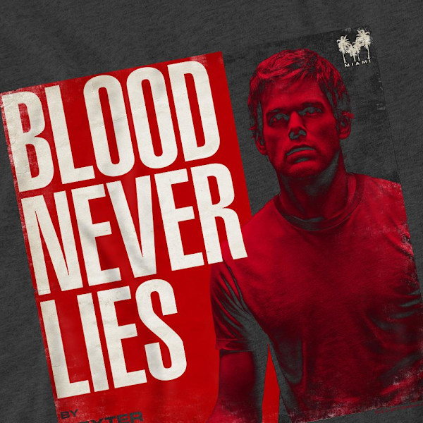 Dexter Unisex Vuxen Cover T-Shirt L Kolgrå Charcoal L