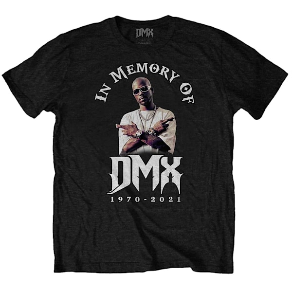 DMX Unisex Adult In Memory Cotton T-Shirt XL Svart Black XL