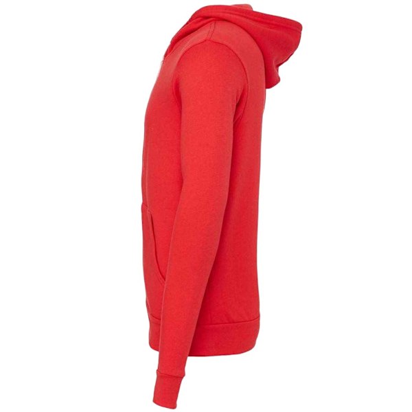 Bella + Canvas Unisex Vuxen Fleece Full Zip Hoodie XXL Röd Red XXL