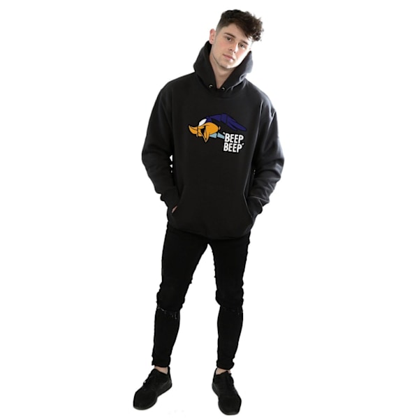 Looney Tunes Mens Road Runner Beep Beep Hoodie M Svart Black M