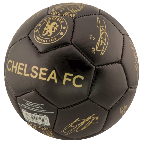 Chelsea FC Phantom Signature Fotboll 5 Svart/Guld Black/Gold 5