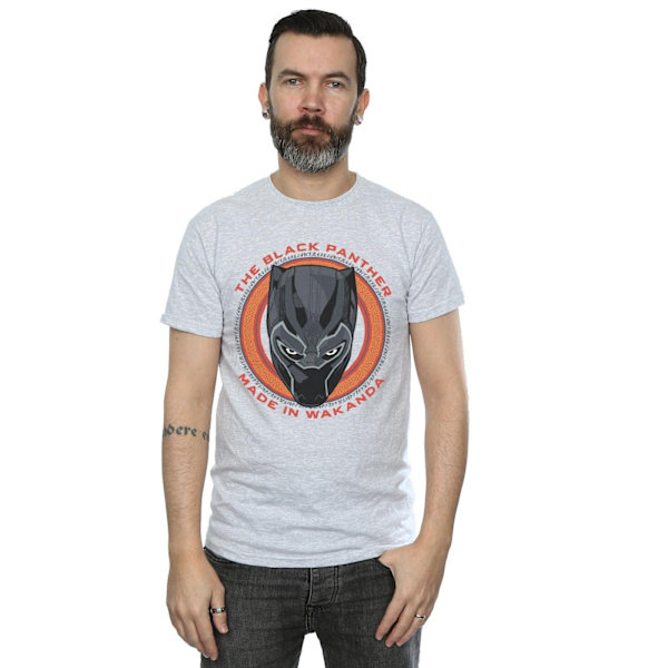 Marvel Herr Svart Panter Tillverkad i Wakanda Röd T-shirt S Sport Sports Grey S