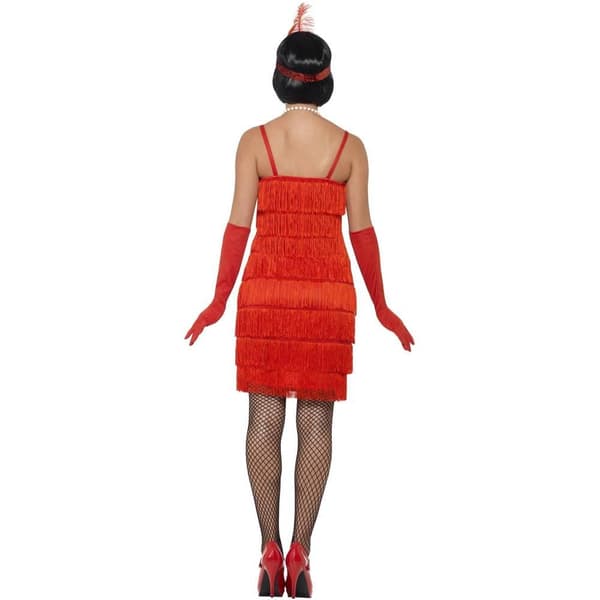 Smiffys Dam/Kvinnor Flapper Kostymset M Röd Red M