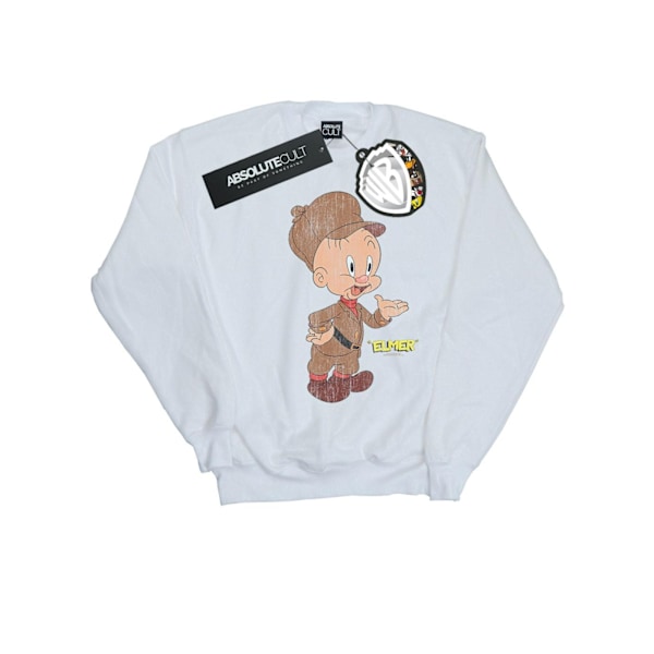 Looney Tunes Pojkar Elmer Fudd Distressed Sweatshirt 5-6 År Vit White 5-6 Years