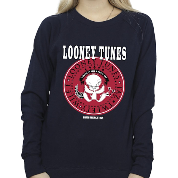 Looney Tunes Dam/Damer Tweety Rock Disk Sweatshirt S Marinblå B Navy Blue S