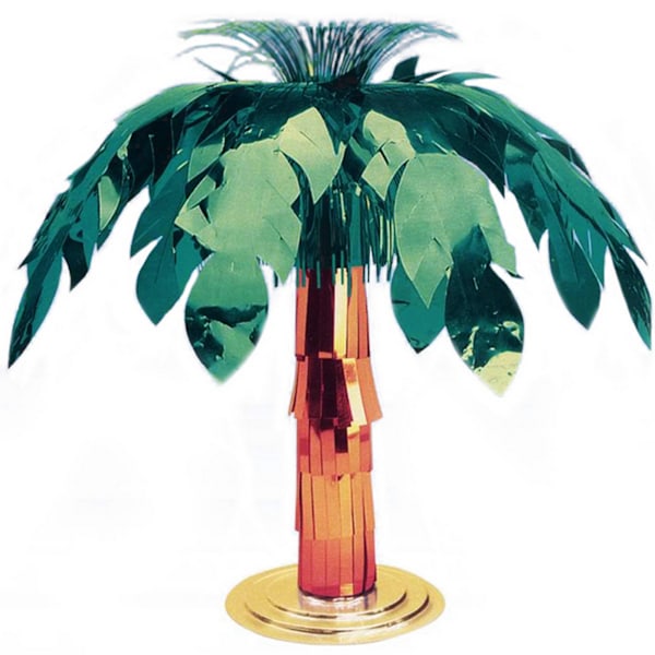 Amscan Hawaiian Giant Foil Palm Tree Centrepiece 50cm Multicolo Multicoloured 50cm