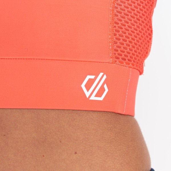 Dare 2B Womens/Ladies Fleur East Edit Move Logo High-Neck Sport Neon Peach M