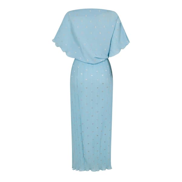 Never Fully Dressed Dam/Dam Tilly Plisse Miniklänning 14 UK Blue 14 UK