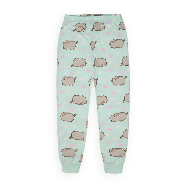 Pusheen Girls Meow Scatter Pyjamas med korta ärmar, 11-12 år Green 11-12 Years