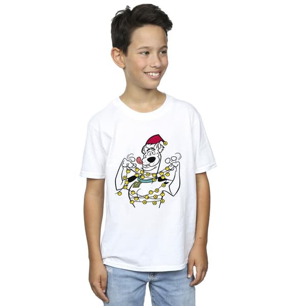 Scooby Doo Pojkar Julklockor T-shirt 7-8 år Vit White 7-8 Years