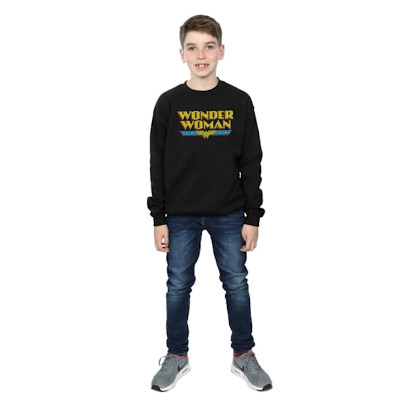 DC Comics Boys Wonder Woman Crackle Logo Sweatshirt 12-13 år Black 12-13 Years