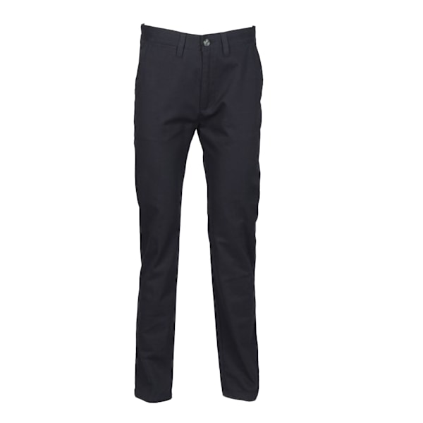 Henbury herr 65/35 platta framsida Chino byxor 32R marinblå Navy 32R