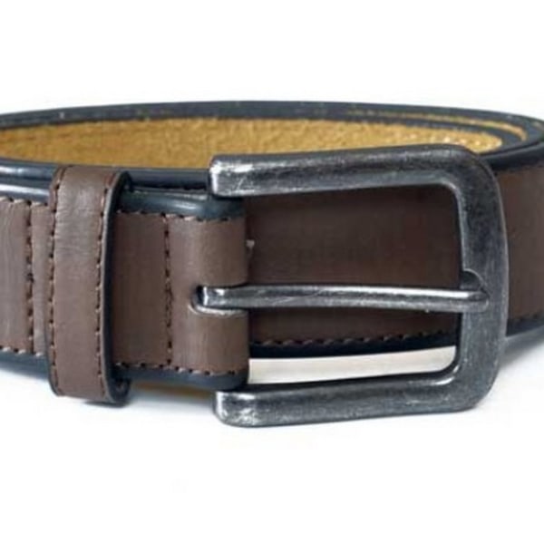 D555 Mens Avant King Size Burnished Edge Belt 44 Brun Brown 44