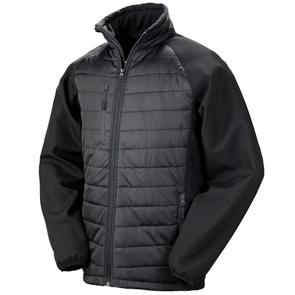 Result Unisex Vuxen Kompass Softshell Vadderad Jacka M Svart Black M