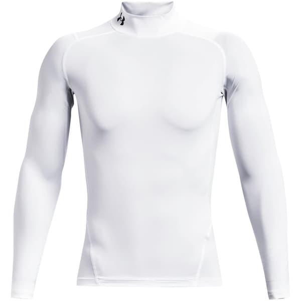 Under Armour Herr HeatGear Mock Neck Raglan Långärmad Baselayer L White L