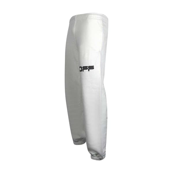 Off-White Herr Airport Logotyp Tejpade Joggingbyxor L Vit White L