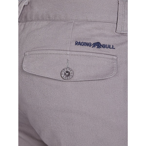 Raging Bull Herr Classic Chino Byxor 38R Kolgrå Charcoal 38R