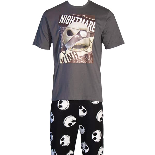 Nightmare Before Christmas Herr Jack Skellington Spindelnät Pyjamas Grey/Black M