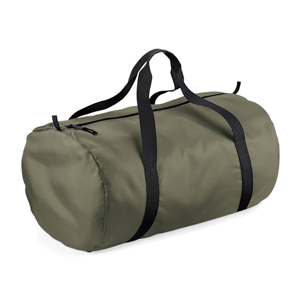 BagBase Packaway Barrel Bag / Duffle Vattentät Resväska Olive Green / Black One Size