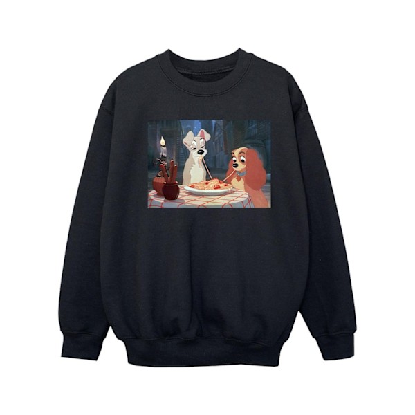 Disney Flickor Lady Och Lufsen Spaghetti Foto Sweatshirt 9-11 Black 9-11 Years