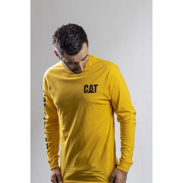 Caterpillar C1510034 TRADEMARK T-SHIRT / Herr Toppar S Gul Yellow S