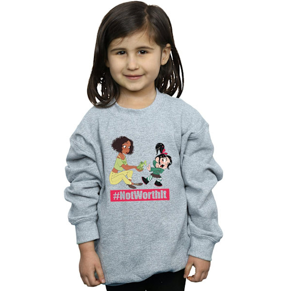 Disney Girls Wreck It Ralph Tiana Och Vanellope Sweatshirt 7-8 Sports Grey 7-8 Years