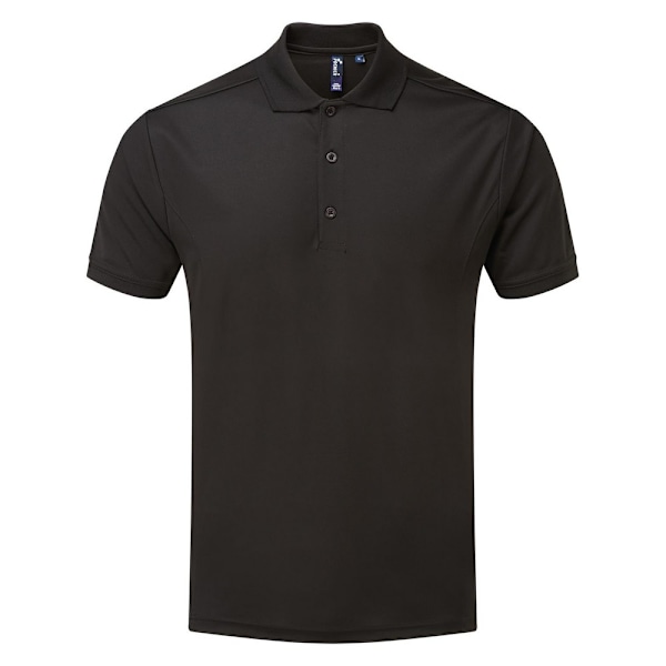 Premier Mens Coolchecker Pique Polo Shirt 5XL Svart Black 5XL