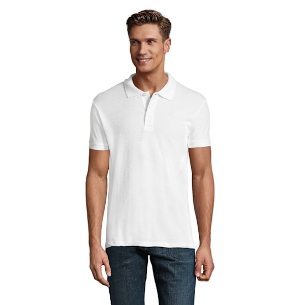SOLS Herr Perfect Pique Kortärmad Poloskjorta XL Vit White XL