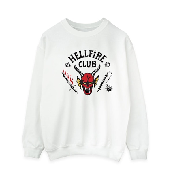 Netflix Herr Stranger Things Hellfire Club Sweatshirt M Vit White M