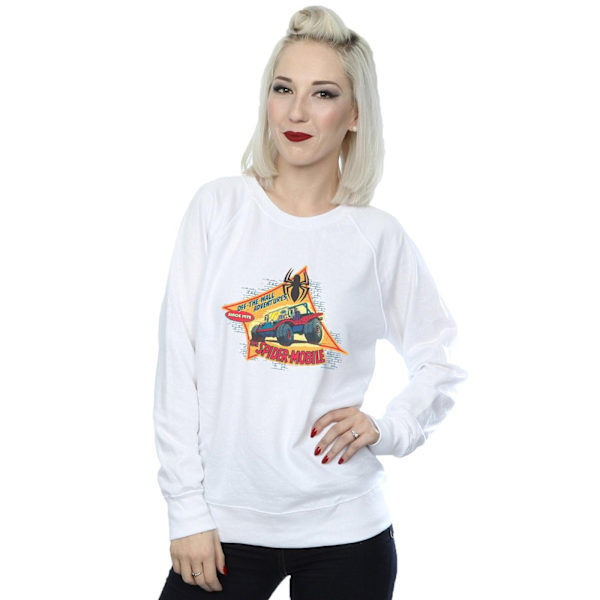 Marvel Dam/Kvinnor Spider-Man The Spider Mobile Sweatshirt XL White XL