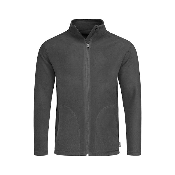 Stedman Mens Active Full Zip Fleece 2XL Grå Stål Grey Steel 2XL