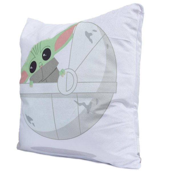 Star Wars The Mandalorian Sammetslen Grogu Kudde One Size Vit White One Size