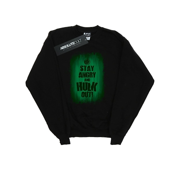 Marvel Herr Hulk Stay Angry Sweatshirt M Svart Black M