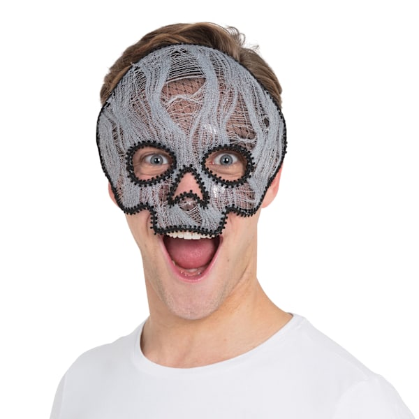 Bristol Novelty Unisex Vuxen Spöklik Dödskalle Ögonmask En Storlek Grå Grey/Black One Size