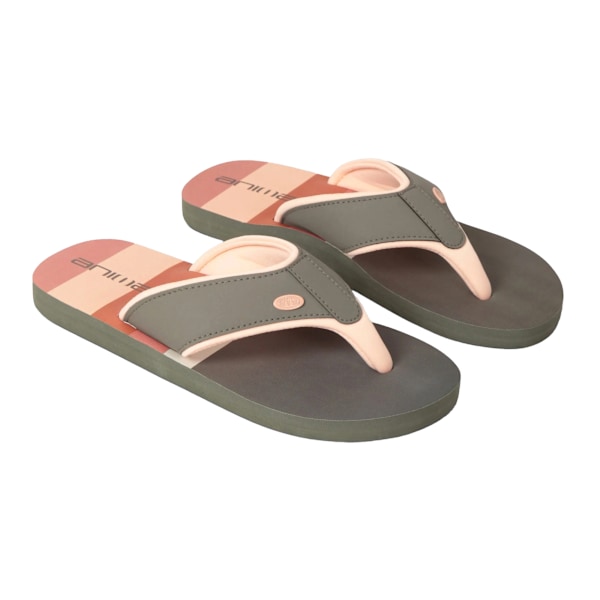 Animal Womens/Ladies Swish Contrast Detail Recycled Flip Flops Light Khaki 9 UK