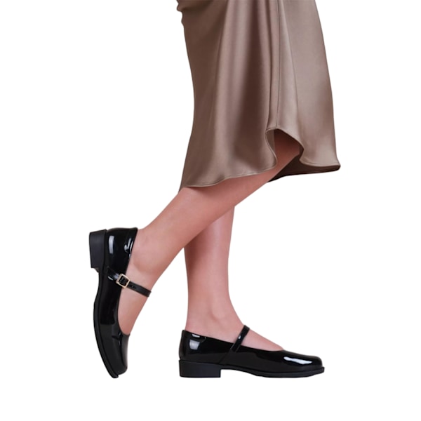 Where's That From Damskor/Kvinnors Kingston Lackläder Spänne Black 5 UK