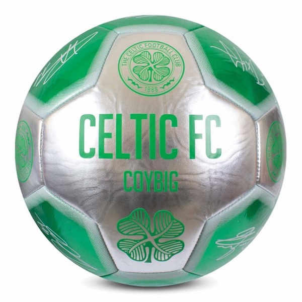 Celtic FC Coybig Signature Metallic Fotboll 5 Grön/Silver Green/Silver 5