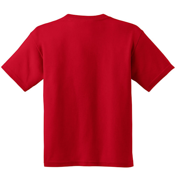 Gildan Unisex Barn T-shirt i Tung Bomull (2-pack) XS Röd Red XS