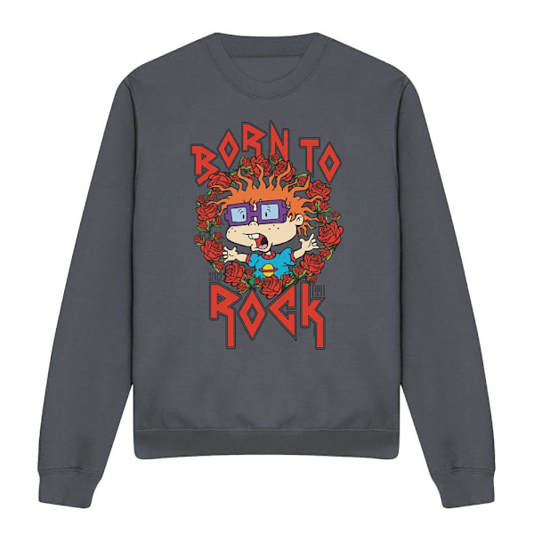 Rugrats Unisex Vuxen Chucky Was Born To Rock Sweatshirt M Charc Charcoal M